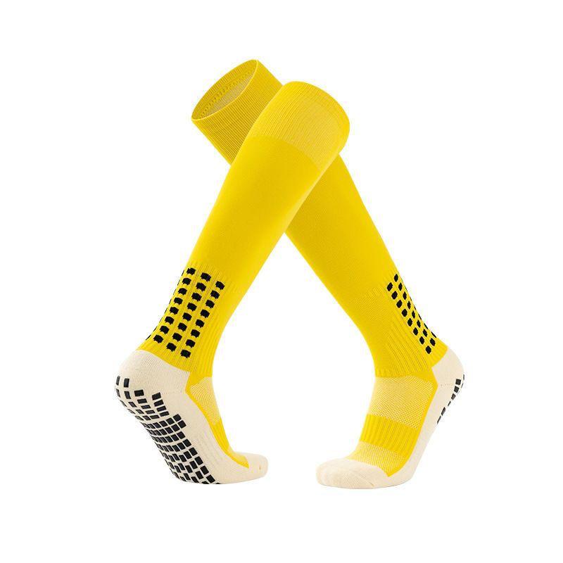 Men's Non-slip Over-the-Knee Football & Basketball Socks with Thick Towel Bottom and Sweat-wicking Silicone Grip