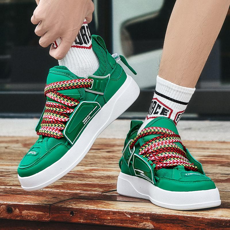 Trend Cool Easy Matching Board Shoes Green Sneakers Men Casual Sneakers Street Youth Skateboard Shoes Designer Skateboarding