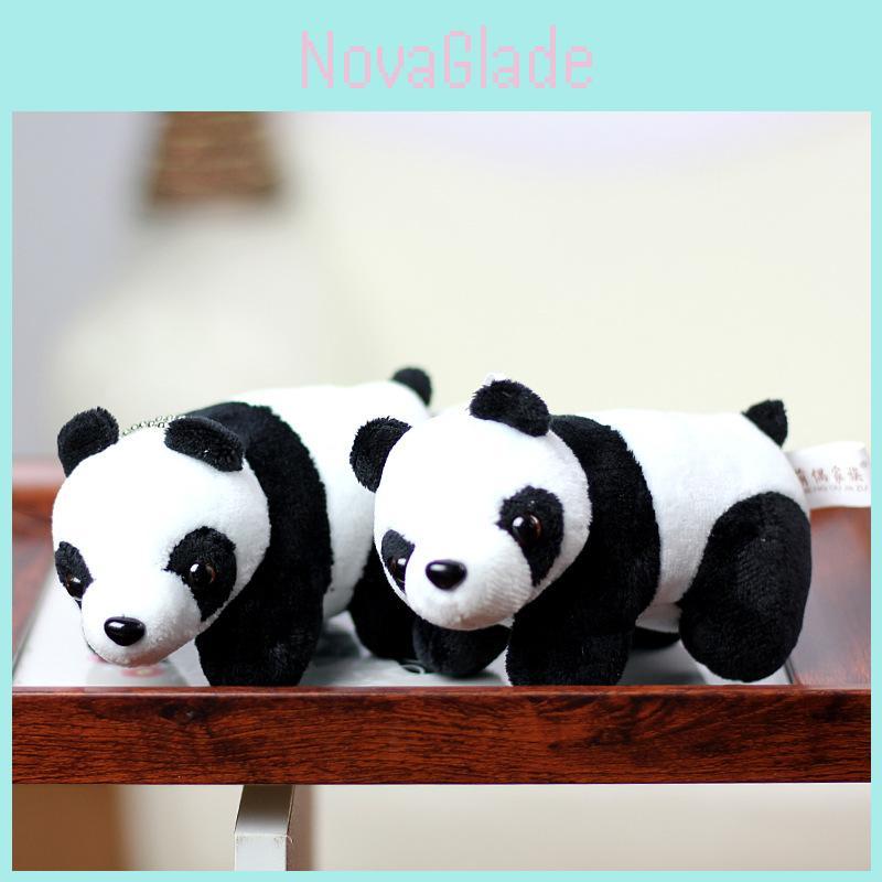 Realistic Panda Plush Toy Soft Stuffed Animal Cute Panda Doll Keychain Gift