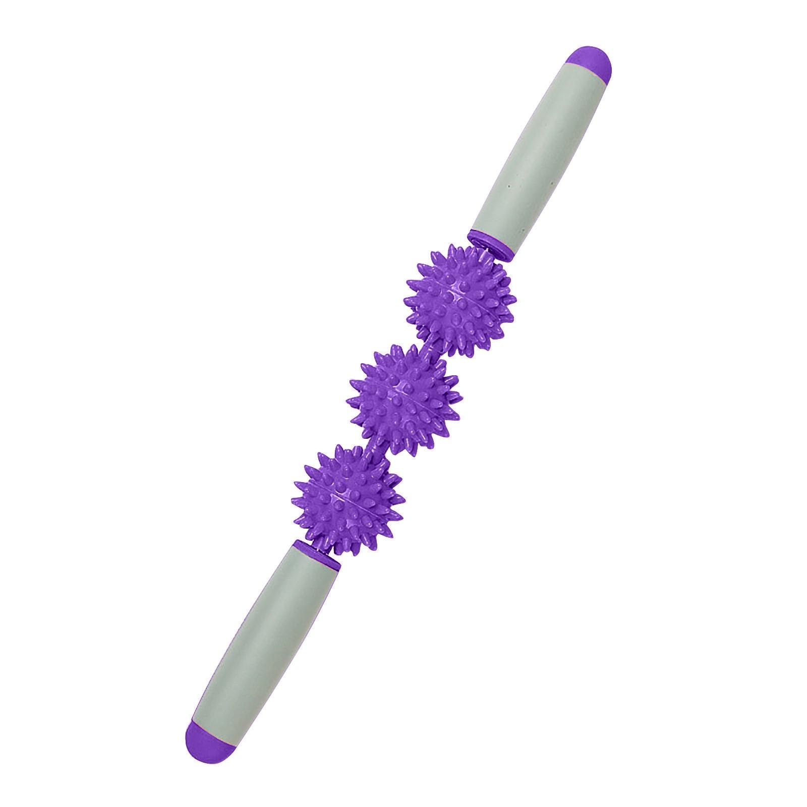 

(проектор)Массажная палочка для йоги с 3 шариками, массажная палочка, точечный массажный ролик для мышц One Size