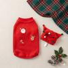 2026 Sphinx hairless cat German cat clothes Christmas New Year atmosphere fleece hoodie dog kitten coat
