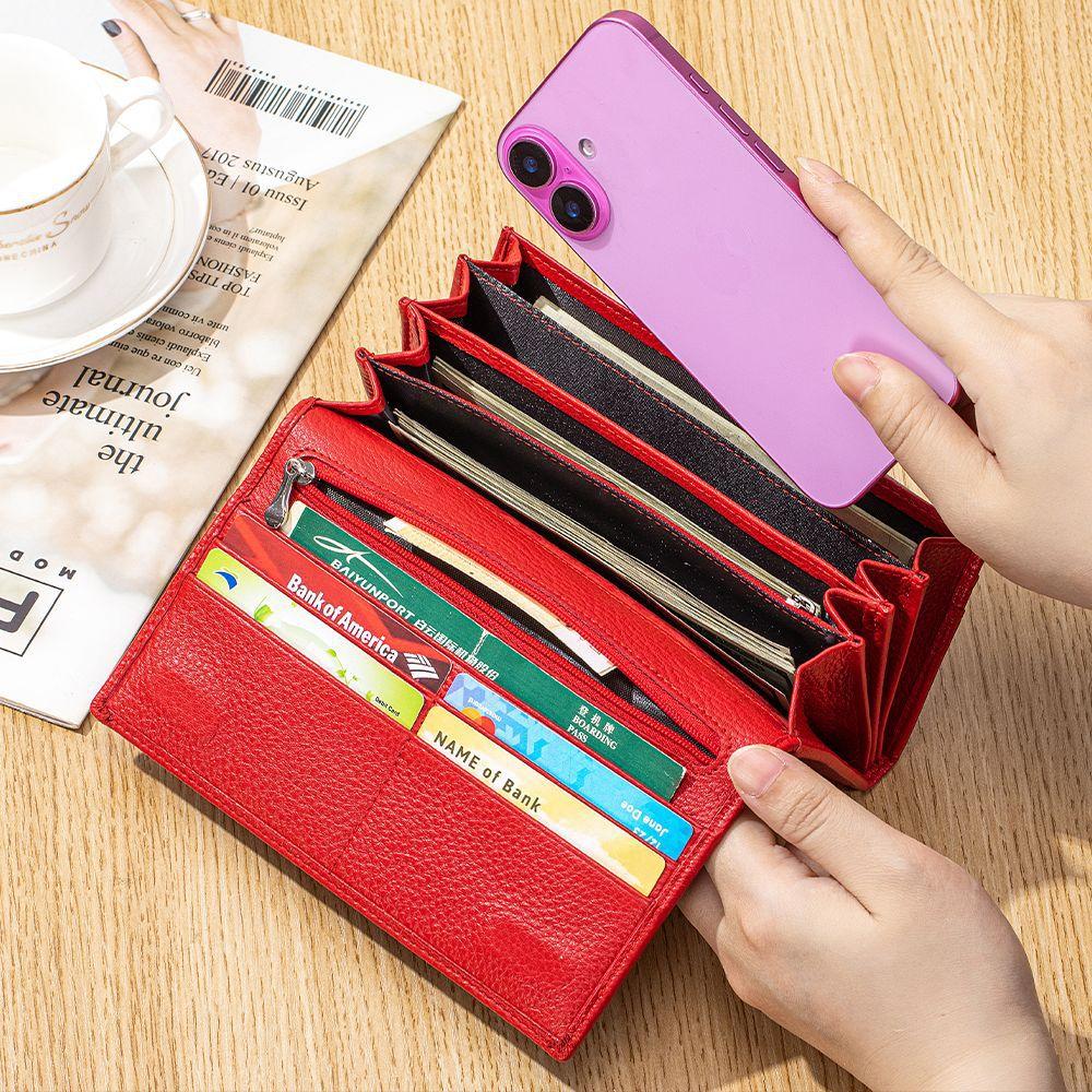Neues Damen-Langportemonnaie Große Kapazität Klassisches Portemonnaie Tragbare Handytasche Multifunktionale Clutch-Tasche