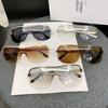 One-Piece Sunglasses Y2K Sunglasses Half-Frame Street Sunglasses Personality