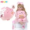 KEIUMI Uue disainiga Baby Reborn Girl Doll 24 tolline pehme silikoonriidest keha Realistic Reborn Dolls Babies Bonecas Meninas