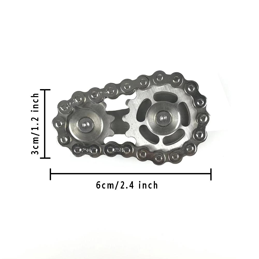 New Sprockets Flywheel Fingertip Gyro Sprockets Chains EDC Metal Toy Gear Chain Gyro Drop Ship Sproket Roadbike Spinner