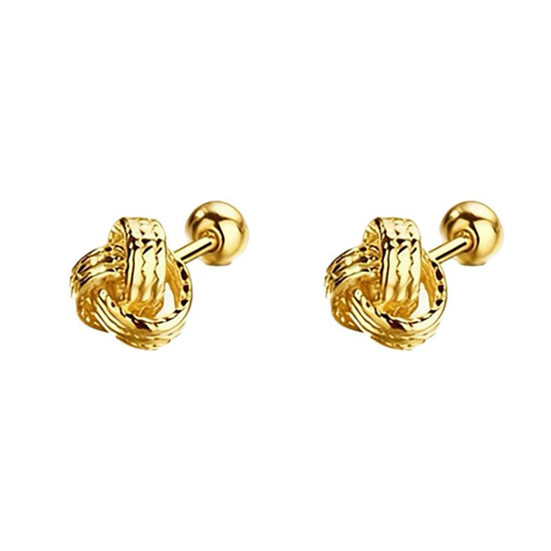 Auspicious Knot Earrings for Women Niche Premium Screw Back Tassel Ear Wire Healing Piercing Earrings