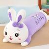 Cute Strawberry Siding Rabbit Plush Toys for Girls Sleeping Long Pillows Home Cushions for Chinese Valentine's Day Gift Side Sleeping Pillow