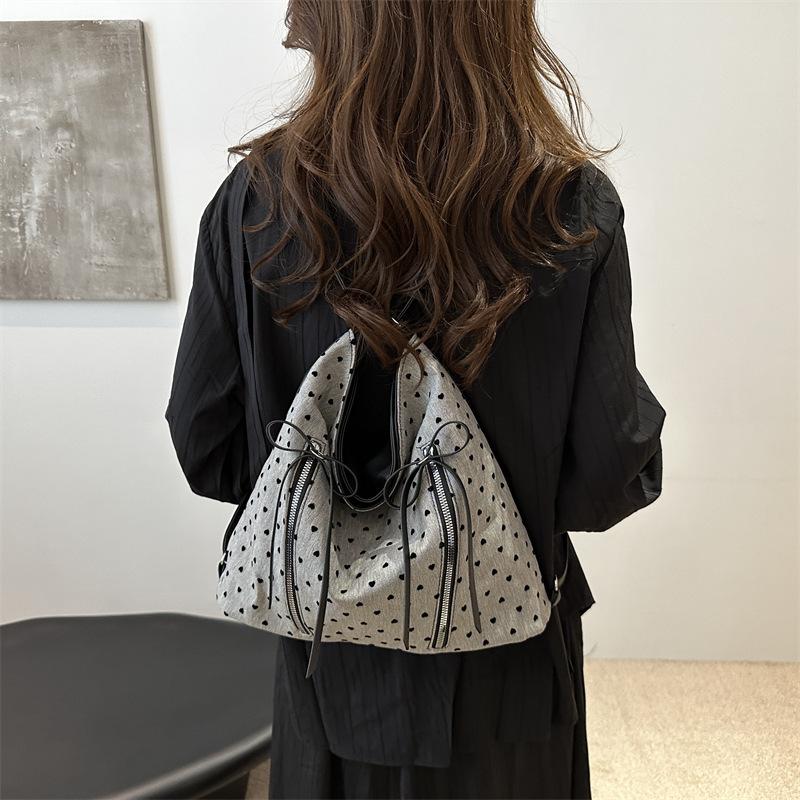 Casual Shoulder Bag Texture Personalized Double Back Class Large-capacity Bag Women's 2025 New Simple Commuter Tote Bag
