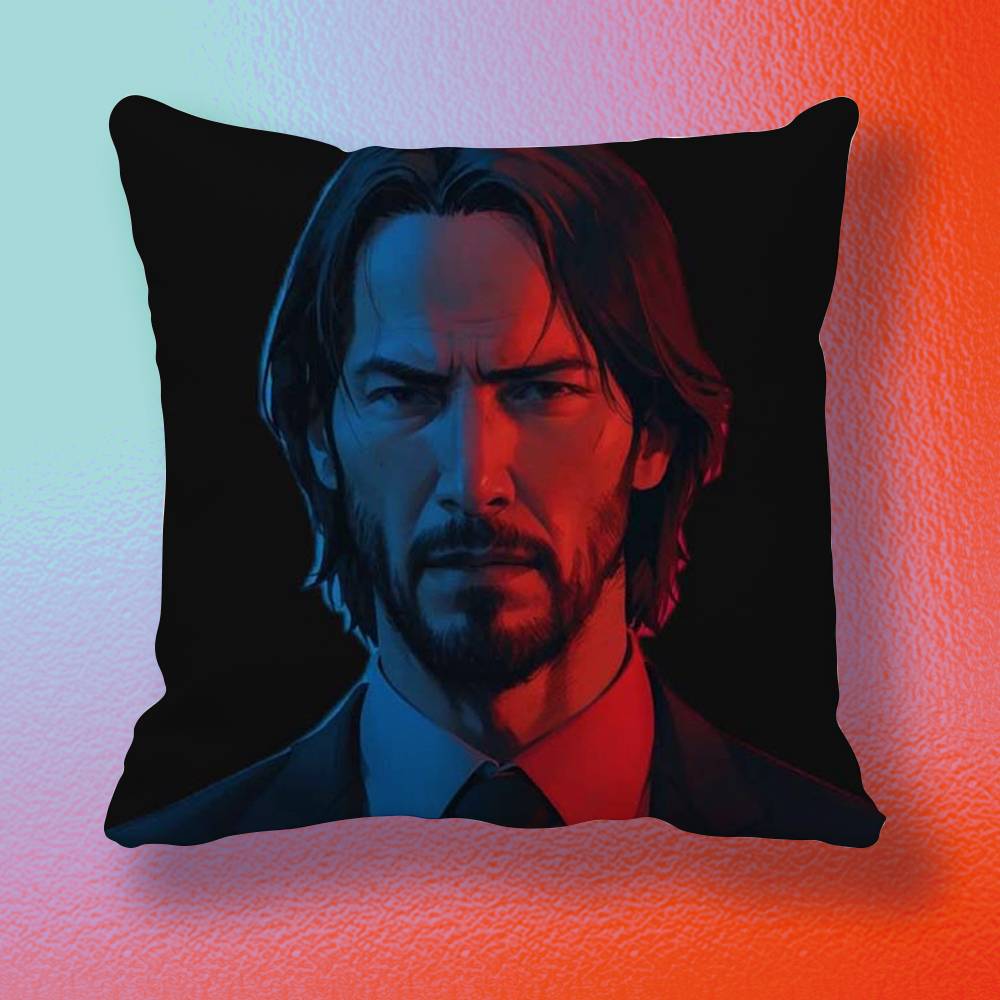 Classic Movie John Wick Pillow cover gift High definition digital printingSurprise vivid pattern Household