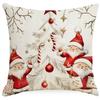 New Christmas Pillowcase Santa Claus Snowman Line Printed Cushion Pillowcase
