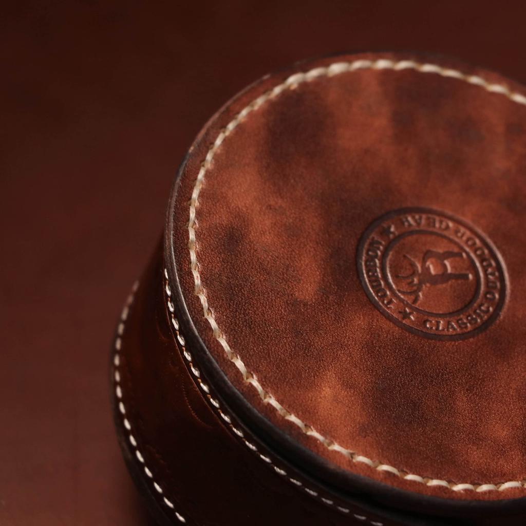 Tourbon Watch Case Leather Watch Storage Box for 1 Watch Travel Business Trip