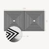 Self-Adhesive Vinyl Printed Panel 100x50 cm Concentric lines in squares