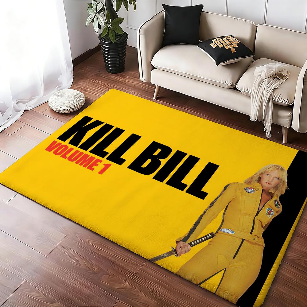 Classic Movie K-Kill Bill Floor Mat Soft Thickened Absorbent Non-Slip Bedroom Living Room Door Mat Home Decor Flannel Rugs