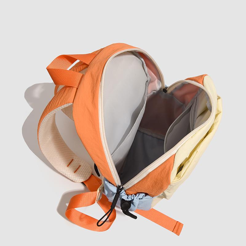 Lightweight Backpack Travel Bag Contrast Color Student Schoolbag