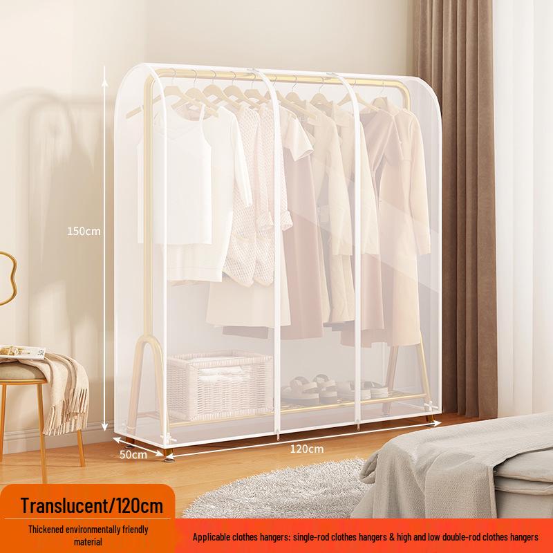 Popular Double-Rod Floor-Standing Garment Dustproof Cover Hanger