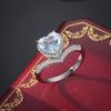 1 Pc Fashionable Luxurious Cute Heart Shaped Inlay Zircon Shiny Ring Women Party Jewelry Valentine's Day Gift