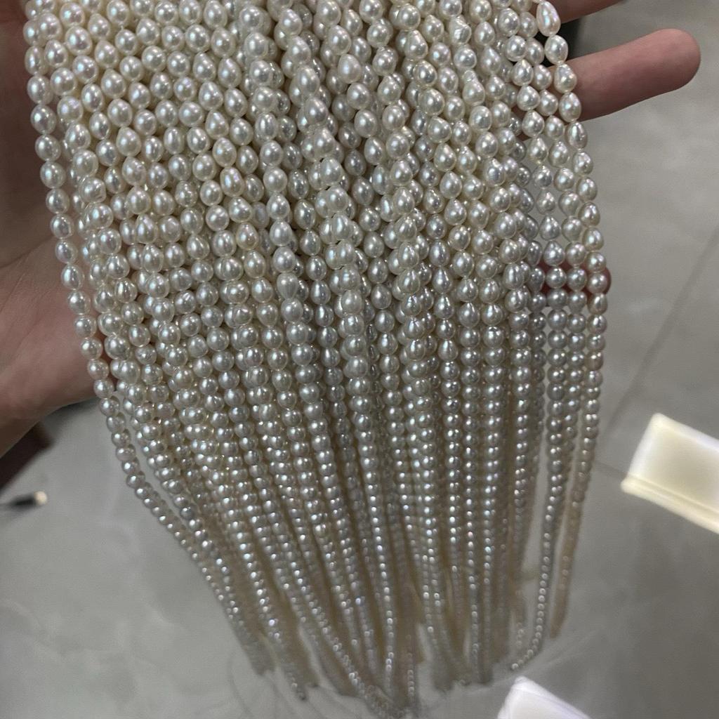 Natural Freshwater Pearls 4-5mm AK Keshi Light Bulb Shape Semi-finished DIY Necklace Materials