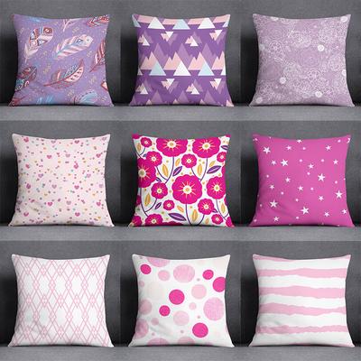 Pink Ins Nordic Cute Pattern Pillowcase Home Decoration Sofa Cushion Living Room Square Pillow Cover Home Fabric