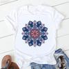 2024 Hot Sale Colorful Mandala Print Tshirt Girls Yoga Succulent Love T Shirt Women Zen Hobo Boho Paix Tshirt Female Streetwear