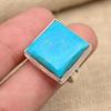Blue Turquoise Gemstone 925 Solid Sterling Silver Beautiful Rings Lab -Created Gift For Her