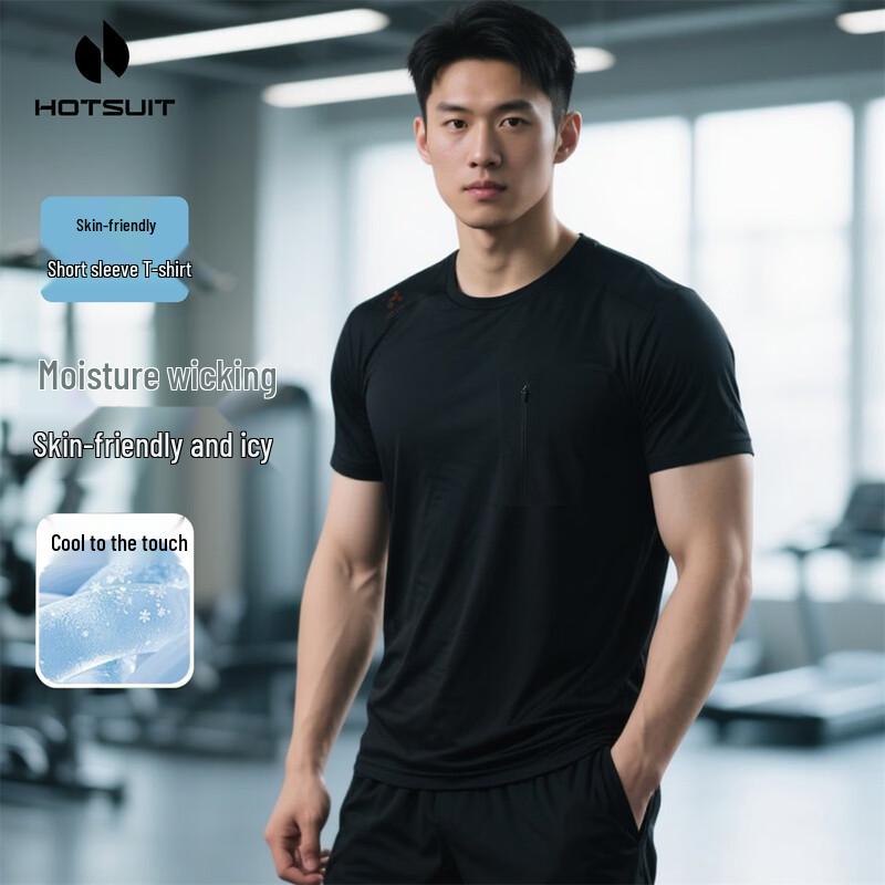 HOTSUIT Men s Sporty Casual Round Neck Short Sleeve T-Shirt M