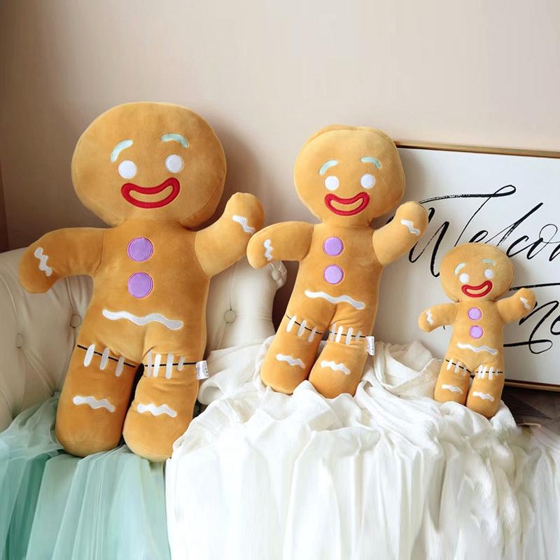 Christmas Gingerbread Man Pillow Christmas Cartoon Cookie Man Dolls Party Atmosphere Children Gift Props Dolls