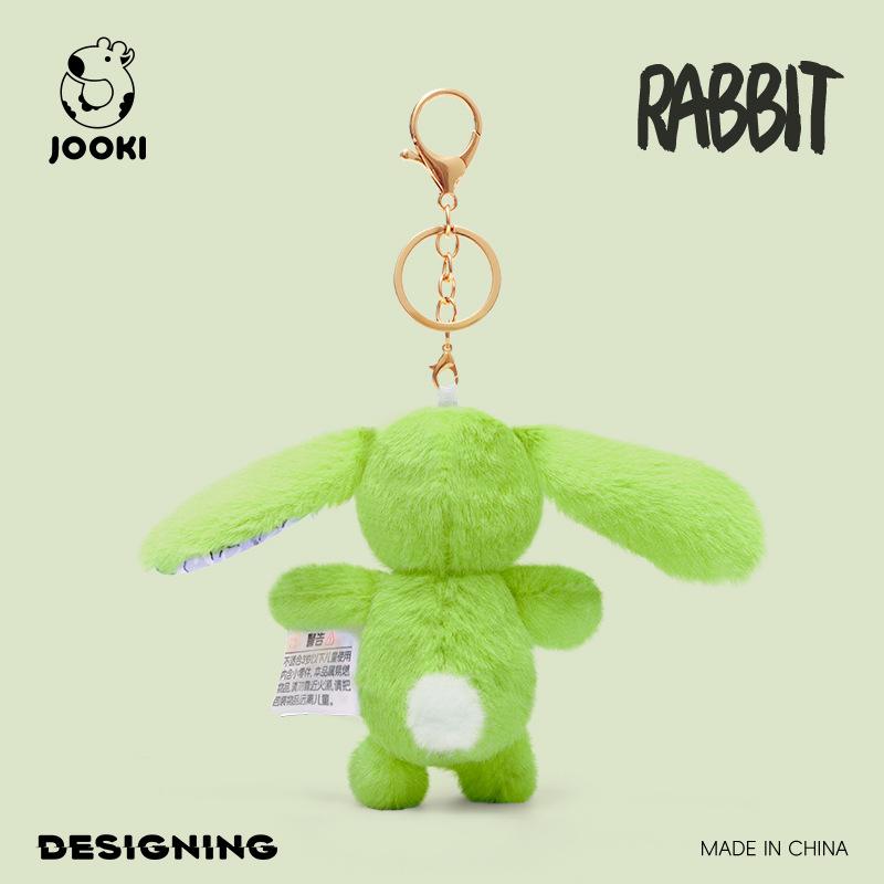 Cute Rabbit Keychain - Mini Plush Keyring, Adorable Car Accessory & Bag Charm Gift for Girls