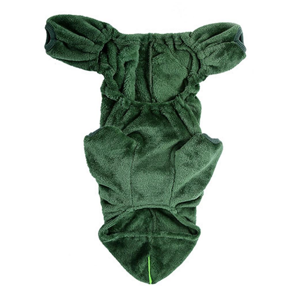 Dog Cartoon Costume Cute Dinosaur Shape Soft Coral Fleece Warm Dog Halloween Costume Winter Hoodie Clothes for Dogs Cats