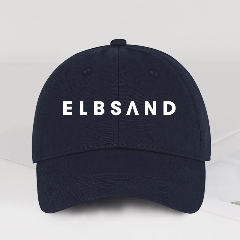 

Minimalist ELBSAND Print Baseball Cap Adjustable Unisex Streetwear Casual Sun Hat темно-синього кольору