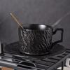 Simple Stone Patterned Ceramic Coffee Cups Plates Afternoon Tea Cups Breakfast Cups Mugs Decorative Drinking Utensils 230ML