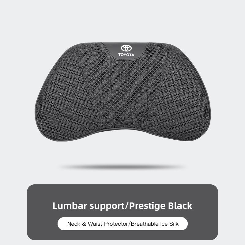 Hub Caps Ice Silk Fabric Car Headrest Lumbar Pillow Seat Cushion Accessories For Toyota Corolla Yaris Aygo Camry Auris Avensis P