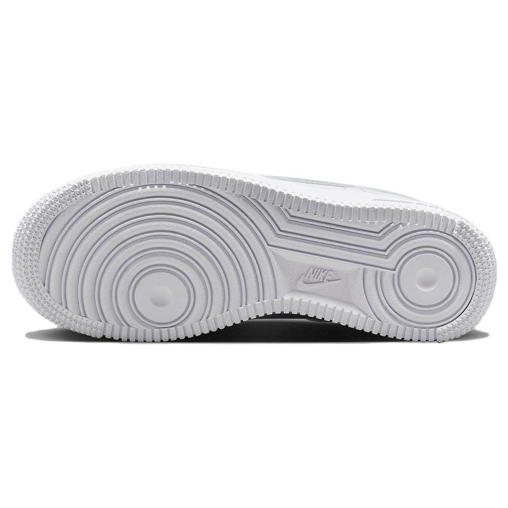 New Nike Air Force 1 GS Cut Out Swoosh - White Photon Dust FQ2413-100