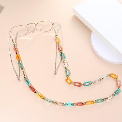 Praktische Trend Metall Damen Anti-Verlust Einfache Elegante Brillenketten Masken-Hängeleine Sonnenbrillen Brillen Acryl Nackenband
