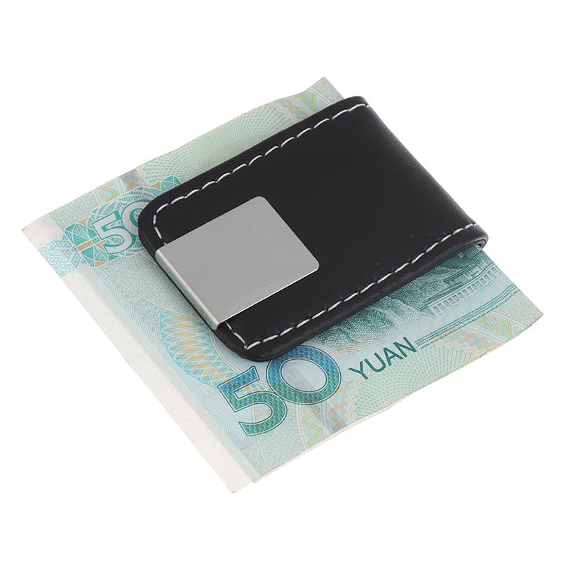 1 Stück PU Leder Stark Magnetisch Geldscheinklammer Taschengeldbörse Tragbar Mini Slim Geldbörse Kredit Visitenkartenhalter