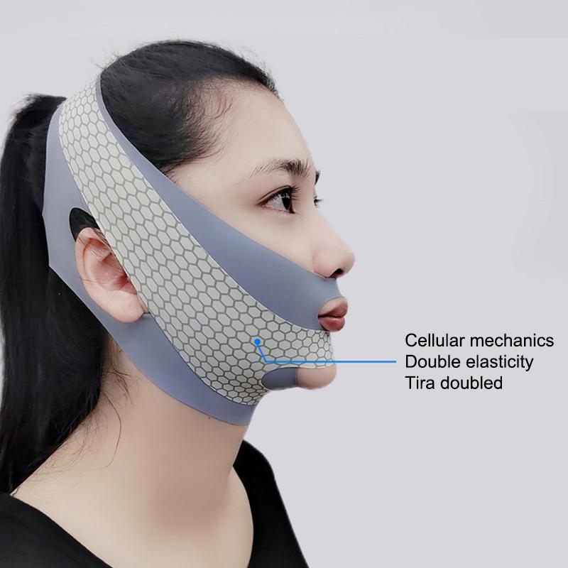 מתיחת פנים עם שינה פנים V Shaper תחבושת הרזיה תחבושת צורת הרפיה הרמת סנטר כפול עיסוי להקה לדילול פנים