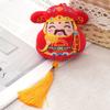 Entzückende Plüsch Caishen Schlüsselanhänger Puppe Niedliches Animiertes Rucksack-Accessoire Neujahrsgeschenk