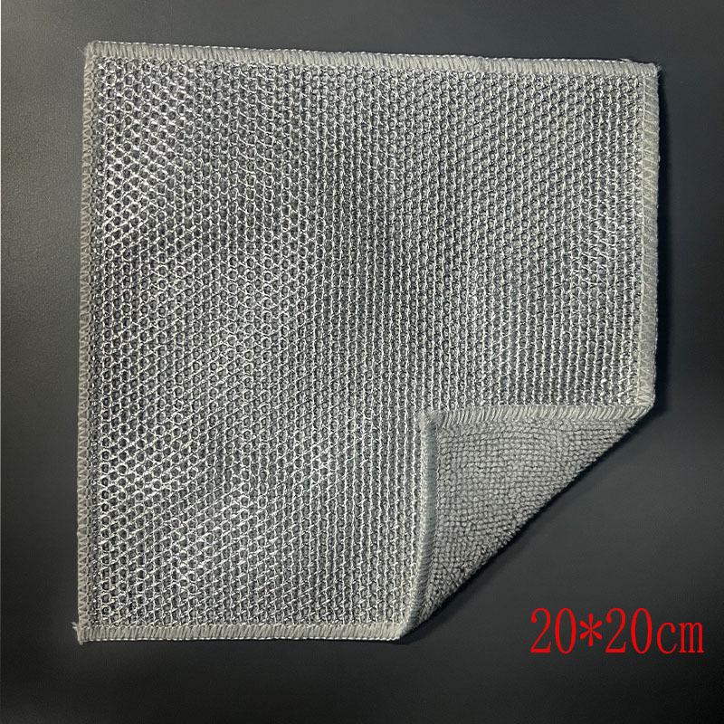 Alternative Steel Wool Double-Layer Non-Stick Dishwashing Cloth