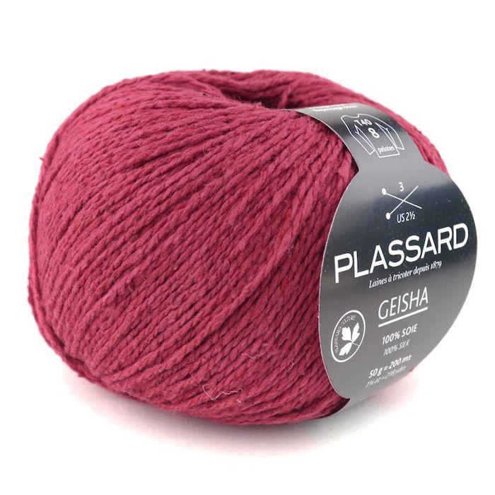 Fil d'été tricot et crochet Geisha 63 Rouge Fraise 100% soie