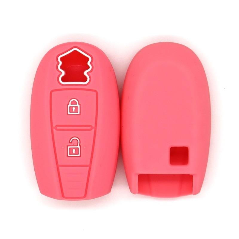 

Suitable for Suzuki Swift, Jimny, Vitra, Fengyu Ingenis, silicone key bag cover keychain рожевий