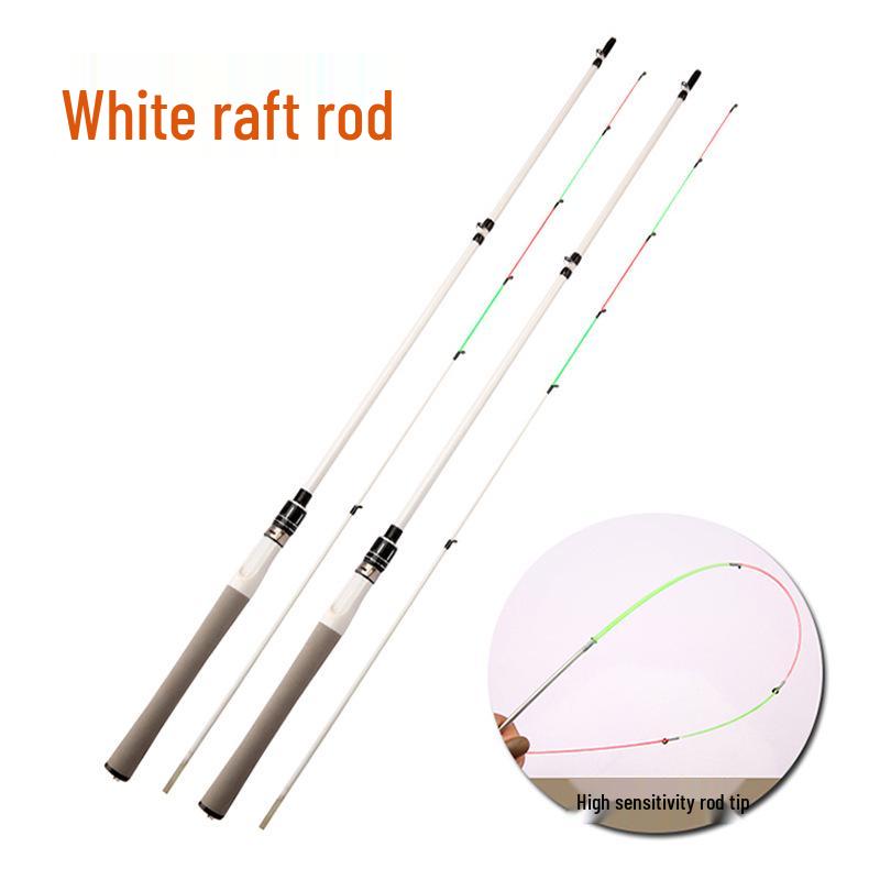 Shore-Casting Fiberglass Raft Rod with EVA Foam Handle and Sensitive Soft Tip 1.8m spare tip белый