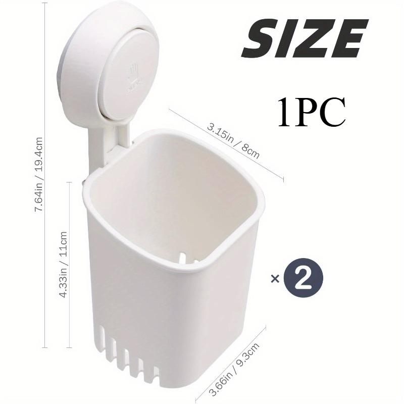 

1 шт. держатель для зубных щеток на присоске, прочная присоска для зубной пасты и зубных щеток, самодренажный держатель для бритвы для душа, кухонная подставка для столовых приборов белый
