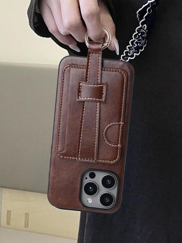 IPhone 17 Pro Hülle mit Umhängeband, Kartenhalter und Geldbörse—Passend für Apple 16 Pro Max, 12 und 14 Modelle