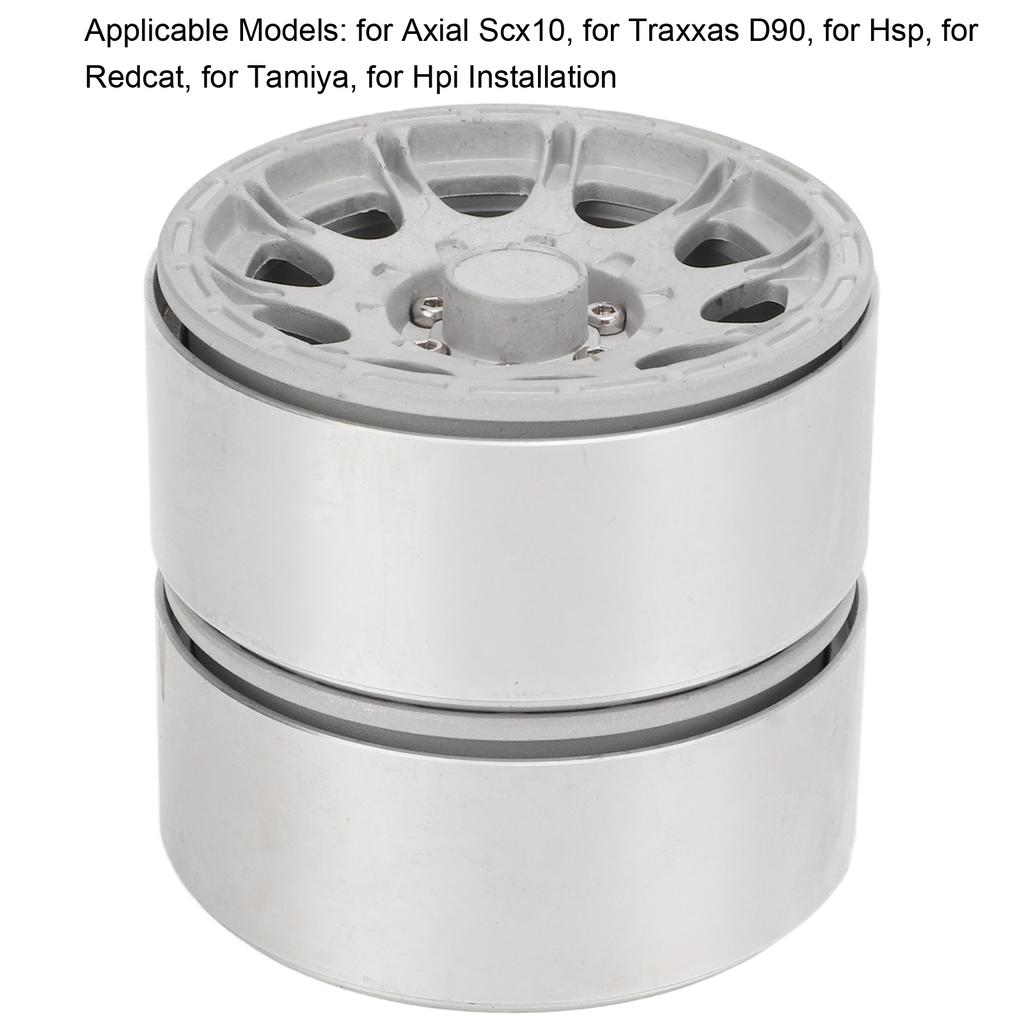 2Pcs 1.9 Inch Wheel Hub Aluminum Alloy Beadlock Wheels Hubs for Scx10 RC Car