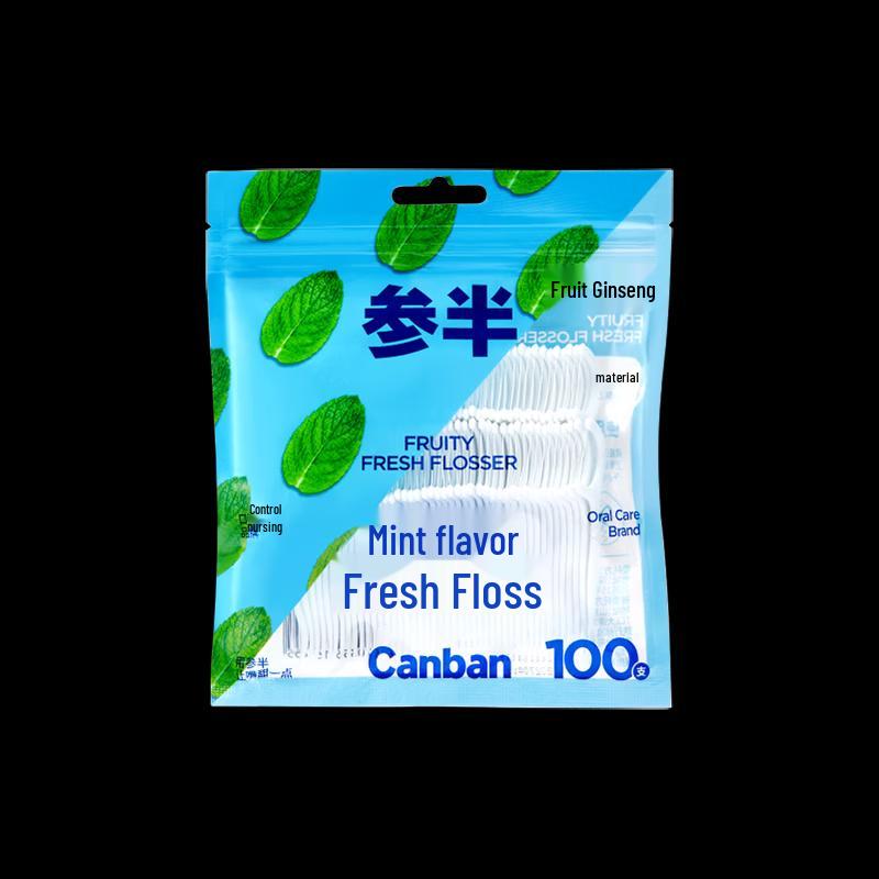 Semiban Mint & Fruit Dental Floss Picks, 100 Count