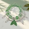 Colorful Beads Fishtail Crystal Bracelet Exquisite Sweet Lucky Hand Chain  Lucky Charm