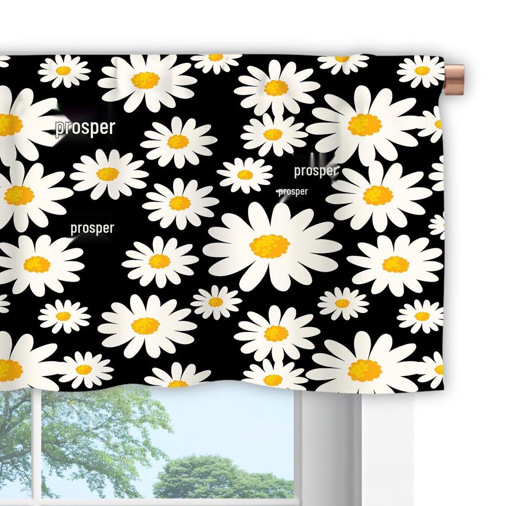 3D Floral Pattern Digital Print Kitchen Valance