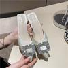 Baotou half slippers women's outer wear early spring niche pointed shoes thin heels cool slippers tide