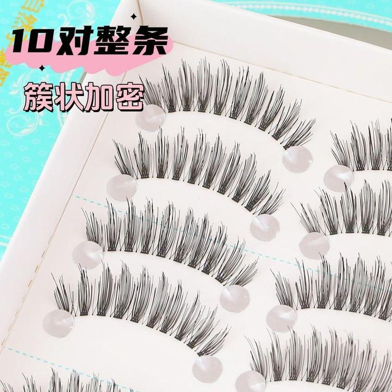 Mogugu - Set of 10: Natural Wispy False Eyelashes