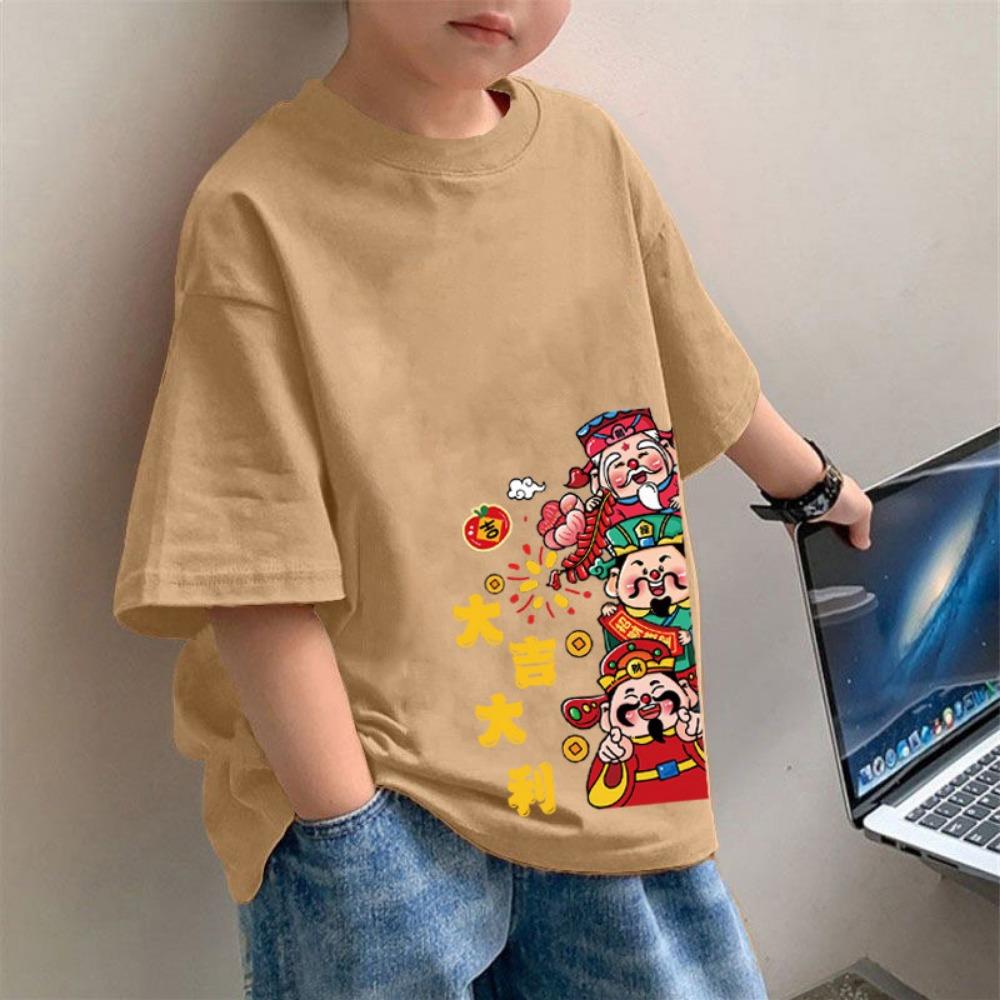 T-shirt red short sleeved unisex clothing for boys and girls