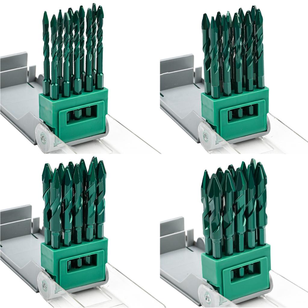 High Strength Oblique Head Eccentric Drill Bit Concrete Drill Bit Set 6/8/10/12mm for Glass Tile Ceramic
